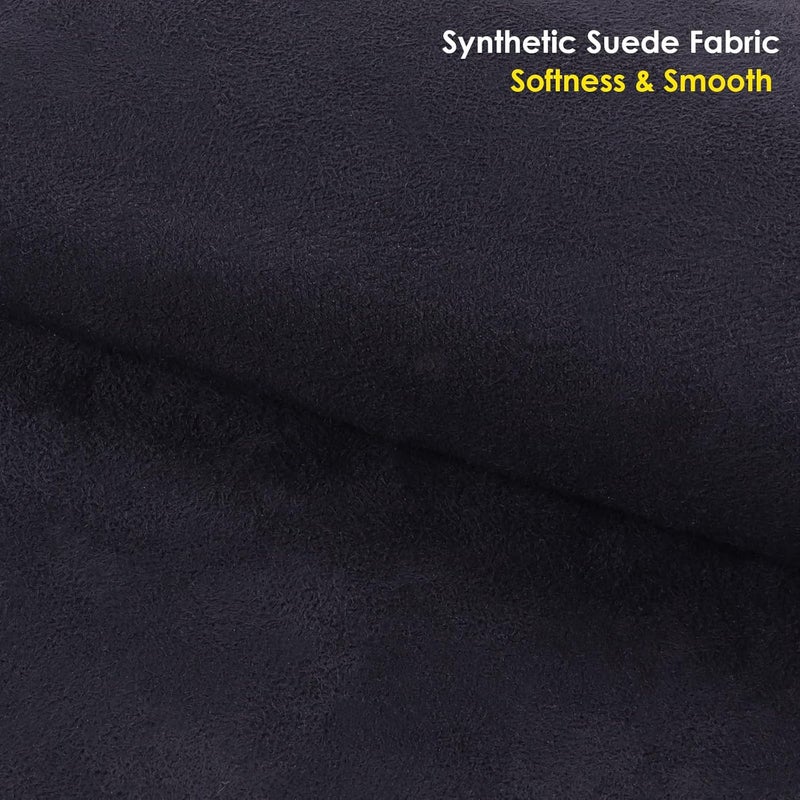 FINDUFA 90" x 60" Autos Suede Headliner Fabric with Foam Backing Material Replacement Upholstery for Car Truck Marine RV Interior Roof Liner Fabric Repair Black - Image 5